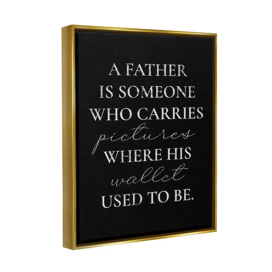 Stupell Industries Pictures Where Wallet Used To Be Father Floater Framed Art